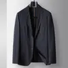 Traje Casual para Hombre 2026 Primavera/Verano Lyocell Chaqueta de Botonadura Única de Alta Gama para Jóvenes, Abrigo de Lino de Lujo para Negocios sin Planchar