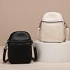 Bolso de Cuero Genuino Bolso para Teléfono Móvil de Mujer 2024 Nuevo Bolso Bandolera de Hombro Mini Bolso Vertical Nicho Cuero Vacuno Bolso de Mujer Bolso Pequeño