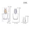 En stock Suministro B016-30ml Cuarteto Tapa Perfume Spray Botella Botellas Cosméticas Botella Vacía de Vidrio Portátil