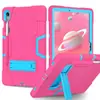 Aplicable a Samsung Tab S8 S9 X710 cubierta de tableta de silicona de color contrastante S9Plus carcasa protectora con soporte de PC resistente a caídas