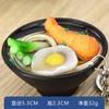 Cuenco de comida de simulación, fideos udon falsos, comida ramen japonesa y accesorios de modelo de juego, decoración de casa de juegos, llavero