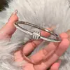 Pulsera de Acero de Titanio Zirconia que No se Desvanece para Mujer Lujo Accesible Sentido de Nicho de Gama Alta Pulsera de Moda Simple Elegante Versátil Pulsera