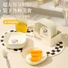 Estilo Creme Urso de Desenho Animado Prato para Cuspir Ossos Prato de Lixo Doméstico Pratos Pequenos Mesa de Jantar Prato de Frutas Prato de Lanche Prato de Lanche Prato de Frutas