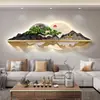 Pintura Decorativa para Sala de Estar Modelo Nuevo 2026 con Paisaje de Montaña para Pared de Fondo de Sofá, Pintura Colgante para Sala de Té y Estudio, Pintura con Luz de Atmósfera LED