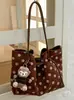 Bolso tote de lino de alta gama de nicho con lunares, nuevo modelo 2026, versátil para ir al trabajo, bolso de hombro y axila de gran capacidad
