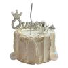 Celebridad de Internet Reina Diosa Día de la Madre Perla Reina Decoración de Pastel Enchufe Corona Pequeña Plateada Adorno Día de la Reina