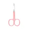 Tijeras de Belleza Redondas de Acero Inoxidable Rosa de Seguridad, Tijeras para Recortar Cejas, Tijeras para Pelo de Nariz, Herramientas de Belleza para el Hogar al por Mayor