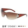Gafas de sol para chicas populares Y2K del Milenio Europeo y Americano Gafas de aviador integradas Gafas de estrella de cinco puntas Transfronterizas