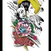 Tatuaje adhesivo de brazo de flor grande de fábrica, tatuaje grande de medio brazo para hombres y mujeres, tótem de tatuaje europeo y americano