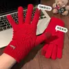 Luvas de Lã Tricotadas para Mulheres no Inverno, Conjunto Duplo Espessado de Duas Peças, Luvas de Meio Dedo com Dedos Divididos de Uso Duplo para Proteção do Pulso Contra Vento Frio Ciclismo