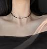 Collar con colgante de cruz de Spice Girl del Milenio, moderno y moderno, estilo punk oscuro para mujer, estilo retro, estilo nicho, dulce y moderno, con cadena de clavícula.