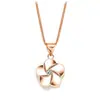 Ventas directas de fábrica collar de cadena lisa para mujer con colgante de ciruela joyería Corea del Sur colgante colgante único colgante de flor simple