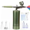 Dispositivo de Injeção de Oxigênio Hidratante de Beleza Elétrico, Aerógrafo para Esmalte, Pistola de Spray para Gradiente de Nail Art, Pistola de Spray para Confeitaria, Caneta de Spray Colorida para Miniaturas