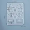 Molde de Resina DIY Papoula Brincos Pingente Coração Estrela Ganchos de Orelha Enfeites Pendentes Caseiros Molde de Silicone