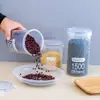 Frasco Sellado Plástico Caja de Almacenamiento para Granos de Cocina Caja para Alimentos Secos Frasco de Almacenamiento Transparente Frasco a Prueba de Humedad