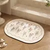 Tapete de Chão para Banheiro Estilo Simples para Uso Doméstico, Absorvente de Água, Antiderrapante, Resistente à Sujeira, Cortável, Secagem Rápida, Resistente ao Desgaste Tapete de Chão de Terra de Diatomáceas