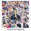 101 Adesivos do Messi Jogador de Esportes Estrela do Futebol Impermeável Decorativo Capa de Celular Mala Adesivo