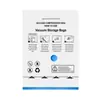 Serie Azul Resistente Bolsa de Compresión al Vacío de Coextrusión Multicapa Ropa Edredones Camisetas Juguetes de Peluche Núcleos de Almohada Bolsa de Compresión para Viaje