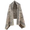 Cachecol de Outono e Inverno à Pronta Entrega para Comércio Exterior, Estilo Retrô Europeu e Americano, Macio e Amigo da Pele, Cachecol de Jacquard Premium com Padrão Paisley, Xale, Não Solta Fiapos