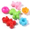 Cuentas acrílicas de color sólido de macarrón, cuentas de plástico, cuentas sueltas de amor, accesorios para pulseras y collares DIY