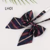 Gola Listrada Uniforme Estilo Japonês jk Estilo Universitário Estudante Gravata Borboleta Acessórios de Uniforme Escolar Roupas de Negócios Feminino Laço