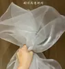 Tejido de malla de nailon transparente blanco y negro, enagua para vestido de novia hecha a mano, malla rígida, tul rígido para vestido de moda, malla rígida.
