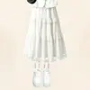 Conjunto de Falda con Adorno de Encaje Fresco de Verano para Niñas Estilo 2026, Elegante Conjunto de Dos Piezas con Top de Manga Corta y Falda