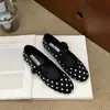 Mocasines White Crane de Suela Ultrasuave con Lunares para Mujer 2026 Primavera/Otoño Nuevos Mary Janes Planos de Correa Única Bailarinas
