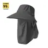2026 Nuevo Sombrero de Sol con Protector Facial y de Cuello Integrado Sombrero de Verano para Exteriores Protección UV Ala Ancha Sombrero Tipo Cubo para Mujer Transpirable