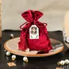 Bolsa de dulces para boda, bolsa de dulces de mano para boda, venta al por mayor, caja de regalo de terciopelo para dulces de boda, bolsa de dulces para regalo de compromiso