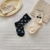 Nuevos Calcetines de Encaje con Lunares para Niños de Otoño Lindos Calcetines Transpirables de Algodón con Lunares de Cereza Calcetines de Moda para Niños