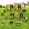 2026 Nuevo Cartel de Jardín Reflectante Láser con Brillo, Globos con Número, Cartel de Suelo, Decoración Exterior para Jardín para la Temporada de Graduación