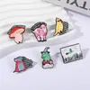 Broche Serie Animales de Dibujos Animados Forma de Hongo Cerdo Oveja Loro Ratón Dinosaurio Insignia Accesorios para Ropa