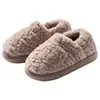 Zapatillas de casa para hombre, modelo nuevo de invierno 2025, de felpa cálida, engrosadas, con talón cerrado, de algodón, con tacto suave