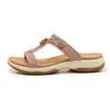 U899-2 Amazon 2026 Nuevo Estilo de Verano Sandalias de Talla Grande, Chanclas Casuales de Cuña Bordadas Bohemias