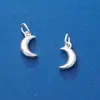 Acessórios de Prata Esterlina S925 Pingente de Lua Sólida Pulseira DIY Colar de Corda Trançada Pingente Crescente Acessórios de Joias de Prata Materiais