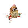 Enfeites de Natal de Cachorro Plano Criativo de Madeira Decorações Fofas para Árvore de Natal Presentes de Natal Natal