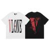 Camiseta deportiva informal de manga corta con estampado en V grande de VLONE, marca de moda transfronteriza europea y americana de 2024, para hombres y mujeres.