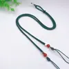 Cordón de Cuenta Dzi de 2.5 mm Se Puede Usar Horizontal y Verticalmente para Llevar Cuerda de Clavícula Halter para Hombres y Mujeres Juguete de Jade Ajustable DIY Collar con Colgante