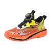 Comercio Exterior Transfronterizo Zapatos de Malla Transpirables para Niños Estilo Nuevo Botón Giratorio para Niños Grandes y Medianos Ligeros Antideslizantes Zapatos Deportivos para Estudiantes Venta al Por Mayor