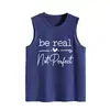 Sé Real No Perfecto Amazon Wish Sitio Independiente Chaleco de Verano Holgado Casual Simple para Mujer