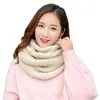 Cachecol de Lã Tricotado Estilo Coreano Outono e Inverno, Cachecol Feminino Cor Sólida Quente e Espesso, Fabricante de Inverno Dropshipping