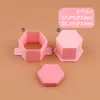 Moldes creativos para paletas de la serie geométrica, con diseños hexagonales y en forma de corazón, para manualidades de fondant caseras y repostería creativa