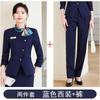Traje gris de manga larga, traje profesional para mujer, otoño e invierno, para recepción de hotel, herramientas, gerente, capataz, mono de taller dorado.