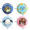 Insignia Bordada de Felpa Dibujos Animados Anime Bordado en Tela Insignia de Pecho de Hojalata Etiqueta Tejida Broche Redondo 2D