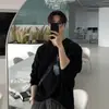 Suéter Holgado de Punto Versátil para Hombre Asclo&Qiao Otoño e Invierno Nuevo Estilo Coreano Moderno con Diseño de Cuello en V