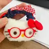 Gatinho Fofo com Óculos e Laço para Cabelo Feminino 2025 Novo Estilo Design de Alta Qualidade Corda de Cabelo Versátil para Rabo de Cavalo Venda por Atacado