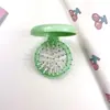 Pente dobrável mini portátil de cor sólida ins coreano, macio, fofo, com espelho, flip, airbag, almofada de ar, escova de massagem, lote