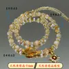 Pulsera de Cristal Amarillo Torre Natural, Pulsera de Doble Círculo Cubo de Azúcar de Lujo Ligero y de Alta Gama, Pulsera de Cuentas, Pulsera para Niñas