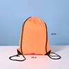 Bolsas Coloridas de Poliéster com Cordão Mochilas com Cordão Feitas Sob Medida com Impressão de Logo Bolsas de Armazenamento com Cordão de Tecido Oxford em Estoque